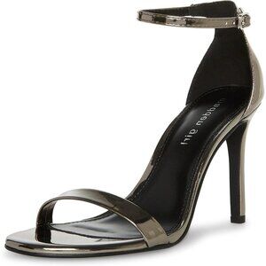 Madden Girl Women Silver Polyurethane (PU) Open Rounded Toe Brazen Heeled Sandal